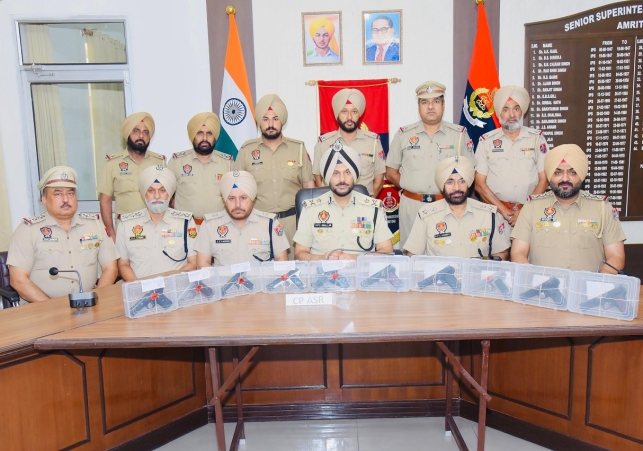 FOUR LINKED TO CROSS-BORDER ARMS SMUGGLING NETWORK HELD WITH 10 SOPHISTICATED PISTOLS
