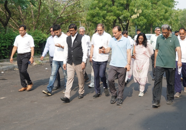 PMDA CEO conducts ground inspection of infrastructure projects in Panchkula