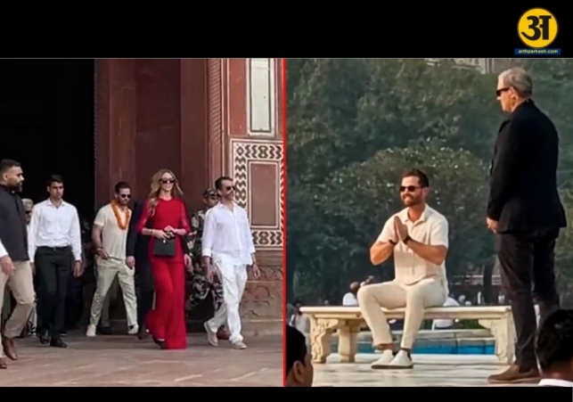 Donald Trump Jr visits Taj Mahal