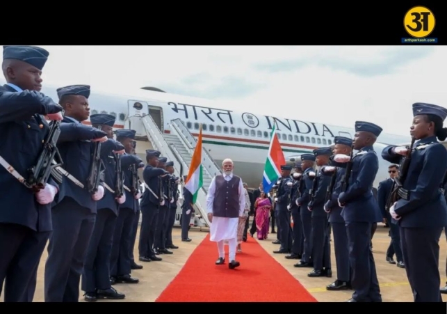 PM Modi lands in South Africa for G20 Summit