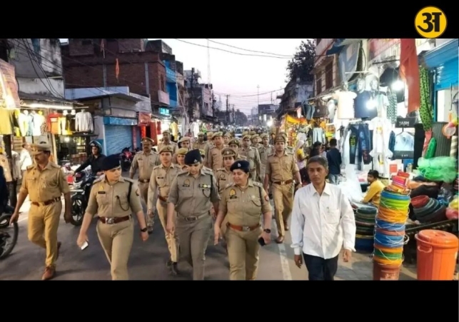 Police conduct route march in Sitapur ahead of Holi and Ramadan