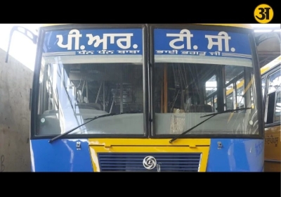 PRTC buses painted yellow and blue