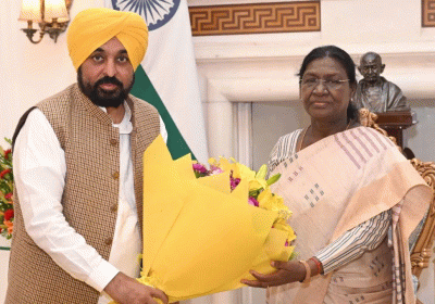 Punjab CM Bhagwant Singh Mann meets President