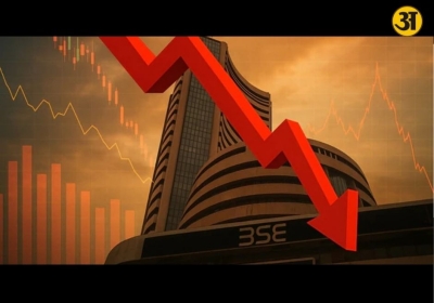 Stock market falls sharply as Sensex and Nifty drop 