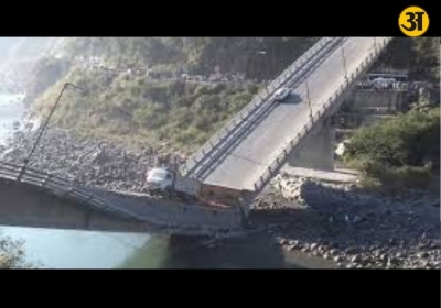 Under construction bridge collapses in Himachal Pradeshs Chamba after landslide